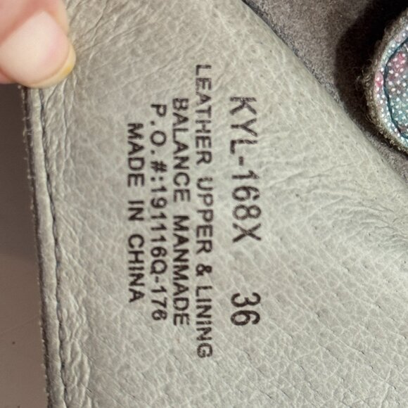 Alegria KYL-168X Leather Slides Sandals EU 36 (US 6–6.5) Butterfly Wedge Pastel - Picture 6 of 13